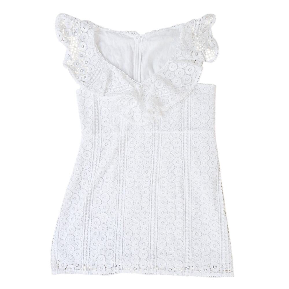 NWT French Connection White Crochet Lace Mini Dress US 6